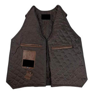 Chaleco de Cuero Genuino para Hombre, Casual, Color Sólido, Cierre con Cinturón Ajustable, Prenda Exterior de Otoño, Sin Cuello, Largo Regular, Personalizado - Product Image 5