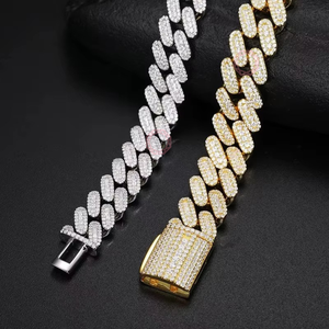 Collar y Dijes de Joyería Fina de Lujo de Plata de Ley 925 Cubana Personalizados de Alta Calidad con Moissanita Estilo Hip Hop - Product Image 2