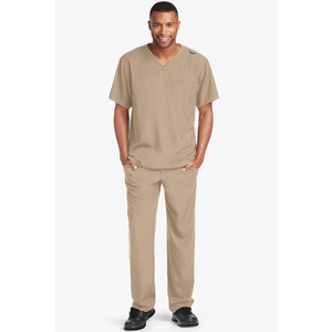Factory Custom <b>Scrubs</b> Logo Jumpsuit Medical <b>Scrub</b> <b>Set</b> Women Men Spandex/Polyester Needle Detection Worsted Fabric Men <b>Scrub</b> <b>Set</b> - Product Image 1