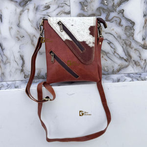 Bolso Bandolera de Piel de Vaca con Pelo Natural, Multiusos, Novedad, Bolsos Elegantes Unisex, Bolso de Lujo de Cuero Genuino para Mujer - Product Image 1