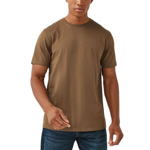 Prix de gros T-shirts unis pour hommes de haute qualité en coton, T-shirts vierges personnalisables avec logo pour l'été 2025 - Product Image 4