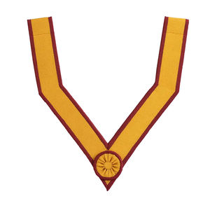 ปลอกคอเจ้าหน้าที่เมสันกำมะหยี่หรูหรา ปลอกคอเมสันทำมือประดับด้วยเส้นทองคำ ปลอกคอเมสันประดับพู่ทองคำ - Product Image 1