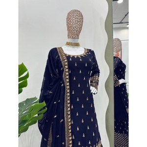 Ensemble de costume taille XL pour occasions spéciales avec travail de broderie et de sequins pour un look élégant - Product Image 4