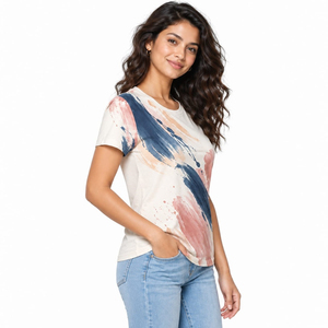 Camiseta para mujer que proporciona comodidad transpirable, ajuste flexible y textura suave para ropa informal y actividades diarias. - Product Image 4