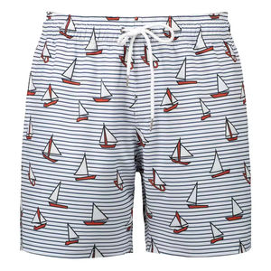 Shorts d'été légers pour hommes, décontractés, avec cordon de serrage, couleur unie, simples, pour la plage, vente en gros - Product Image 4