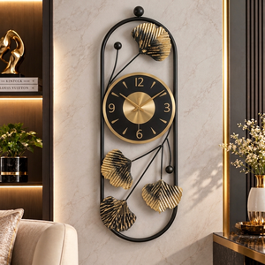 <b>Decorative</b> <b>Wall</b> <b>Clock</b> for Home Living Room Bedroom Modern Floral <b>Wall</b> Hanging <b>Clock</b> Elegant Home <b>Decor</b> by Falah International - Product Image 4