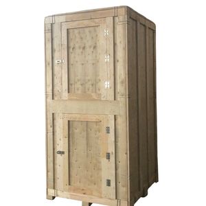 Durable Efficient Eco-Friendly Recyclable 2-Tier Foldable Stackable Solid <b>Box</b> Wooden <b>Storage</b> Crates Customized Surface Treatment - Product Image 5