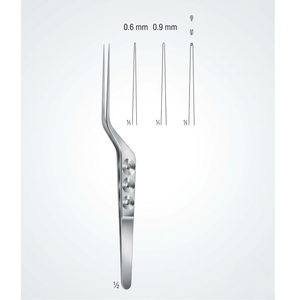 High Quality Stainless Steel Yasargil Bayonet Forceps 180mm 7" <b>Neurosurgery</b> Microsurgical Forceps with Flat Handle - Product Image 3
