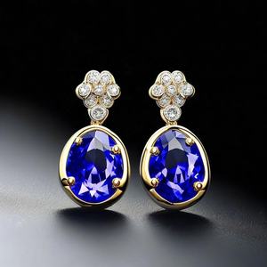 Handmade 925 Sterling Silver <b>Drop</b> <b>Earrings</b> With Created Gemstone Zircon <b>Fashion</b> Jewelry for Women - Product Image 4