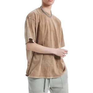 Acid Wash T Shirt for Men Summer Outdoor Casual Breathable Eco-Friendly Wholesale - Product Image 1