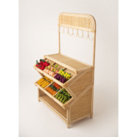 Meilleures ventes : Petit stand de marché en rotin pour enfants, personnalisable OEM, fabriqué au Vietnam, directement de l'usine HNH, fait main au Vietnam