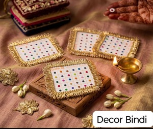 Lot en gros de sachets Bindi décorés avec bordure en dentelle dorée pour mariage indien, anniversaire, nouvel an, cadeau de remerciement, mariée, Shagun, Mehndi - Product Image 3