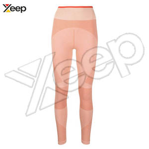 Leggings pour femmes de haute qualité avec logo personnalisé, taille élastique, motif uni, matière Spandex/Polyester, respirant et à séchage rapide, prix - Product Image 2