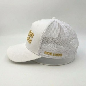MEYBA SPORTS Premium White Mesh Trucker <b>Hat</b> Embroidered 3D Logo Adjustable Snapback Baseball Cap Breathable Unisex Casual <b>Summer</b> - Product Image 3