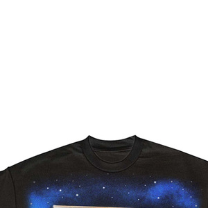 T-shirt à manches courtes surdimensionné pour homme, imprimé en sérigraphie, col roulé formel, 100% coton, coupe classique - Product Image 2