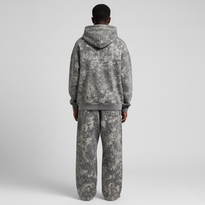 Classic Men Tracksuit Baggy <b>Set</b> Oversized Hoodie With Loose <b>Jogger</b> Pants Comfortable Casual Streetwear Athletic Outfit <b>Matching</b> - Product Image 2