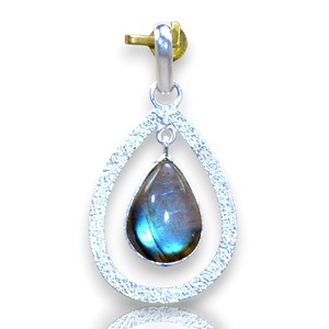 Piedra preciosa labradorita 925 colgantes de plata esterlina precio al por mayor joyería - Product Image 1