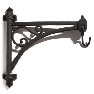 Soporte de Pared de Hierro Negro, Gancho Vintage para Jardín, Soporte Metálico para Linterna o Maceta, para Pared Exterior - Product Image 1