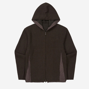 Sudadera con capucha de punto acanalado para hombre, ligera, informal, con cremallera completa, corte regular, ropa exterior informal, fabricación OEM/ODM - Product Image 3
