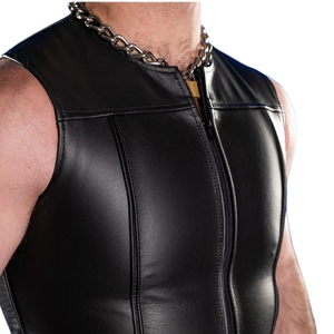 Camisas Casuales de Manga Corta de Franela Negra para Hombre, Estilo Motero, Cuello Alto, Cierre con Cinturón, Color Sólido, Ecológicas, para Verano - Product Image 5
