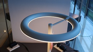 Modern LED <b>Table</b> Lamp <b>Foldable</b> <b>Plastic</b> Round Shade Elegant Style Adjustable Light CCT included Round Base Metal Durable - Product Image 2