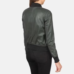 Chaqueta de Cuero para Mujer con Bordado Personalizado, Chaqueta de Motociclista de Piel de Oveja Auténtica, Corte Ajustado, Ropa de Calle - Product Image 4