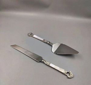 Direct factory Price Cake Server Set 18/8 Stainless Steel With <b>Gold</b> PVD handle & MOP Inlays <b>Mirror</b> polish Design Cake Server Set - Product Image 5