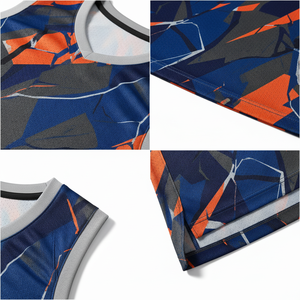 Tenue de basketball pour hommes, maillots et shorts de basketball sur mesure, vêtements de sport, football, 100% polyester, adultes, imprimés, 160 grammes - Product Image 5