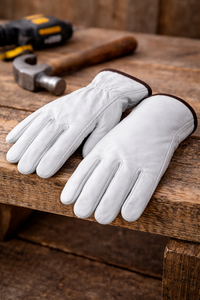 Gants de travail en cuir en gros, étiquette privée OEM, gants de sécurité durables pour la construction, la menuiserie et l'industrie - Product Image 3