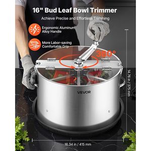 16 mietitori per ciotola manuale per Bud Leaf Trimmer lame in acciaio inossidabile taglio visivo umido/secco idroponico a macchina vassoio ritagliato - Product Image 2