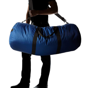 Unisex Nylon Gym <b>Bag</b> 20-<b>30L</b> Solid Color Drawstring Closure Casual Style Durable Soft Handle Adjustable Strap - Product Image 3