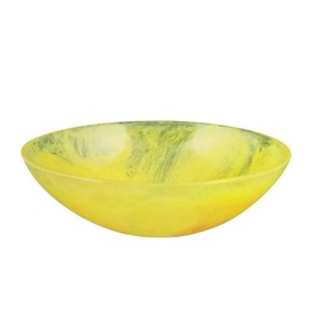 Tazón de Resina de Diseño de Alta Calidad, Tazón de Vidrio Amarillo Verde con Diseño en Espiral, Tazón Redondo Decorativo para Frutas y Dulces, Vajilla para Decoración del Hogar - Product Image 1
