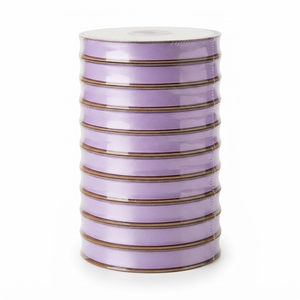 Cinta de satén de una sola cara de 25 mm, color lavanda morado claro, directo de fábrica, 5 rollos x 8 metros, para cestas de regalo, decoración nupcial, exhibición en tiendas - Product Image 1