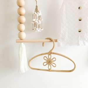 Luxury rattan hangers clothing rail accessory highest quality flower hanger <b>clothes</b> organizing - Product Image 3