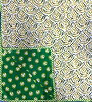 Couverture bébé en polyester/coton/fibre de bambou écologique style Jaipuri, motif à carreaux rose clair et petits éléphants, imprimé à la main