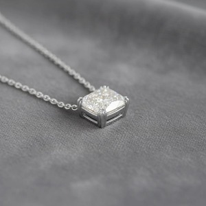 <b>Cushion</b> Cut Moissanite Diamond Pendant 925 Sterling Silver for Women <b>Small</b> Bridal Jewelry Everyday Sparkle Gift Christmas Gifts - Product Image 4