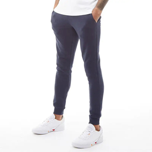 Men's Navy Blue Sweatpants <b>Elastic</b> <b>Waist</b> Side Pockets Casual Joggers Breathable Knitted Cotton Spandex Midweight Autumn Wear - Product Image 3