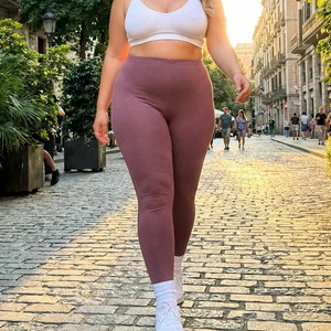 OEM High Waist Athletic Workout Yoga Pants for Women 4 XL Plus Size Leggings with <b>Tummy</b> <b>Control</b> & Butt Lift Sports Bra Set - Product Image 5