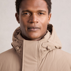Manteau d'hiver réversible pour homme SOLID INTERNATIONAL, à capuche, écologique, grande taille, avec doublure en coton respirant et à séchage rapide, 70% duvet de canard - Product Image 6