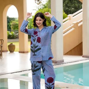 Camisón de noche para mujer con detalles bordados, estilo victoriano, tela de muselina suave, ropa de dormir transpirable para damas, al por mayor. - Product Image 6