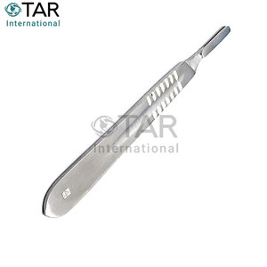 ด้ามมีดผ่าตัดสแตนเลสพร้อมใบมีดผ่าตัดปลอดเชื้อ 20 ใบ เครื่องมือตัดสำหรับงานผ่าตัด ใช้ซ้ำได้ อุปกรณ์การแพทย์ - Product Image 4