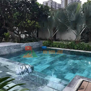 กระเบื้องหินอ่อนคุณภาพสูงสำหรับปูพื้นสระว่ายน้ำ พื้นหินธรรมชาติ กันลื่น ทนน้ำ กระเบื้องปูพื้นหินอ่อนสีน้ำเงิน - Product Image 4