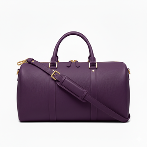 Sac de voyage de luxe en coton beige avec fermeture éclair, léger, bandoulière réglable, design élégant à porter à la main, spacieux - Product Image 3