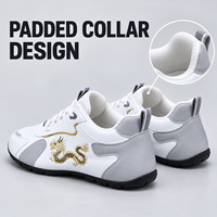 Sneakers brodées sur mesure pour femmes, en cuir synthétique, à lacets, bout rond, chaussures décontractées, fabricant de marques privées