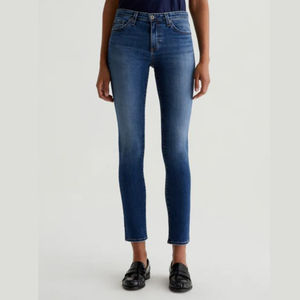 Pantalons en jean bleu classique personnalisés à taille haute pour femmes, jeans droits à taille basse pour l'été, prix de gros - Product Image 2