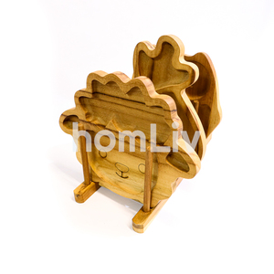 Estante para Platos de Madera de Teca Ecológico y Natural Efrata, Seguro para Alimentos, Sin Pintura ni Barniz, Halal, Personalizado para Cocina - Product Image 3