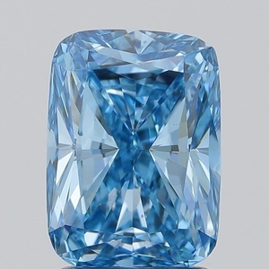 1.90ct <b>Cushion</b> Cut Lab Grown Diamond Fancy Vivid Blue VS2 IGI Certified CVD Loose Diamond Wholesale for Jewelry Making - Product Image 1