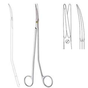 Ciseaux de dissection Gorney Freeman pointes plates incurvées en S Outils chirurgicaux médicaux en acier inoxydable de haute qualité - Product Image 3