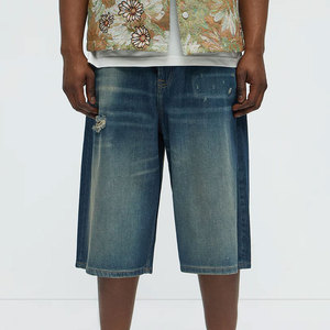 Short en jean pour homme, confortable et jeune, avec logo personnalisé, décontracté, de haute qualité, en coton simple – Grande Vente - Product Image 3