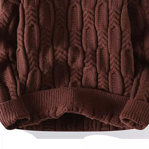 Pulls pour hommes en coton 100% tricoté, respirants, pour l'hiver, style streetwear, très vendus, légers, à manches longues, doublure en laine - Product Image 5